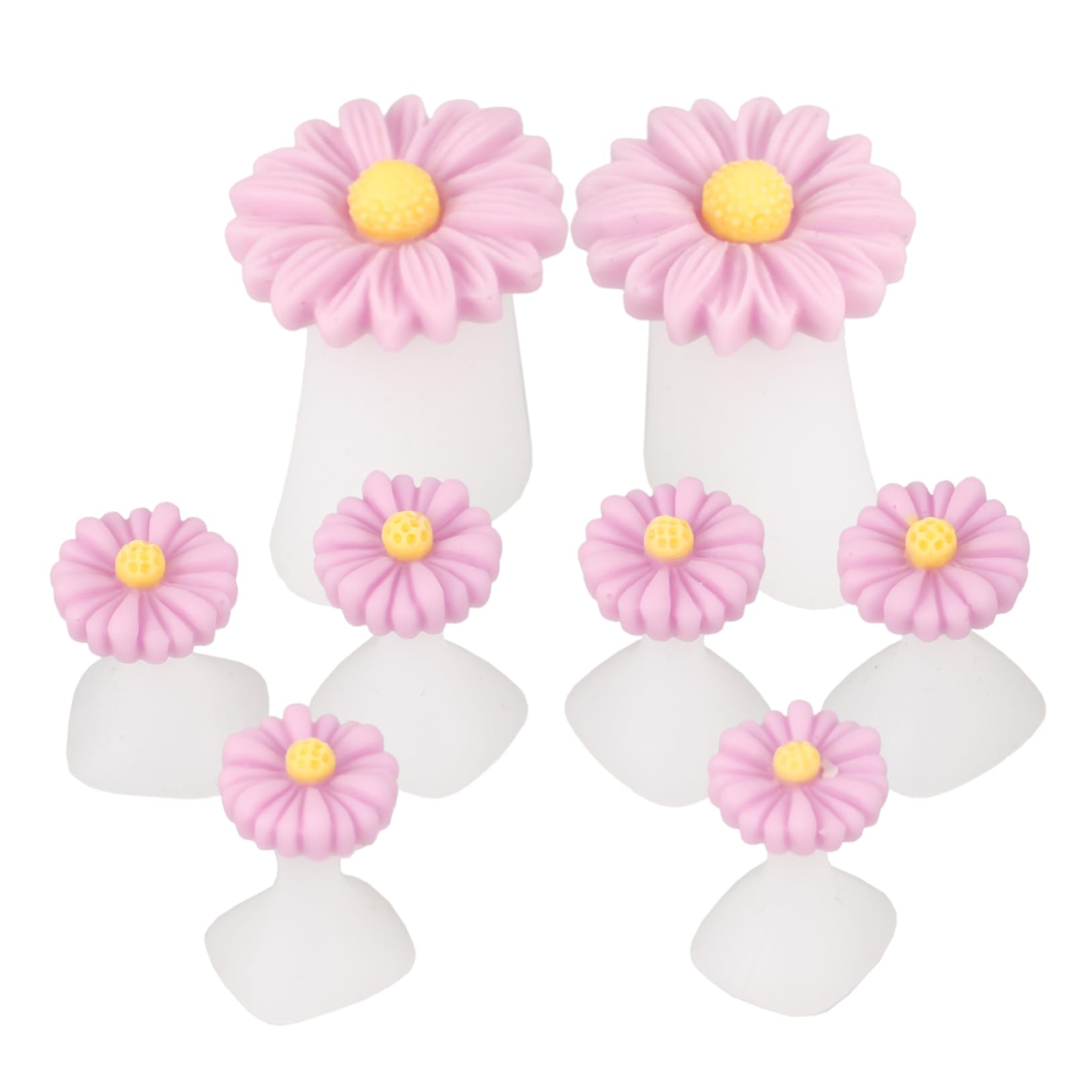 PartyKindom Flower Toe Separator Silicone Pedicure Tool Purple Nail Art Spacers Daisy Separators