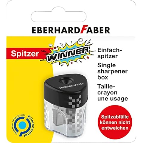 Eberhard Faber 585194 - Einfachspitzdose Winner auf Miniblisterkarte, 1 Stück Cover