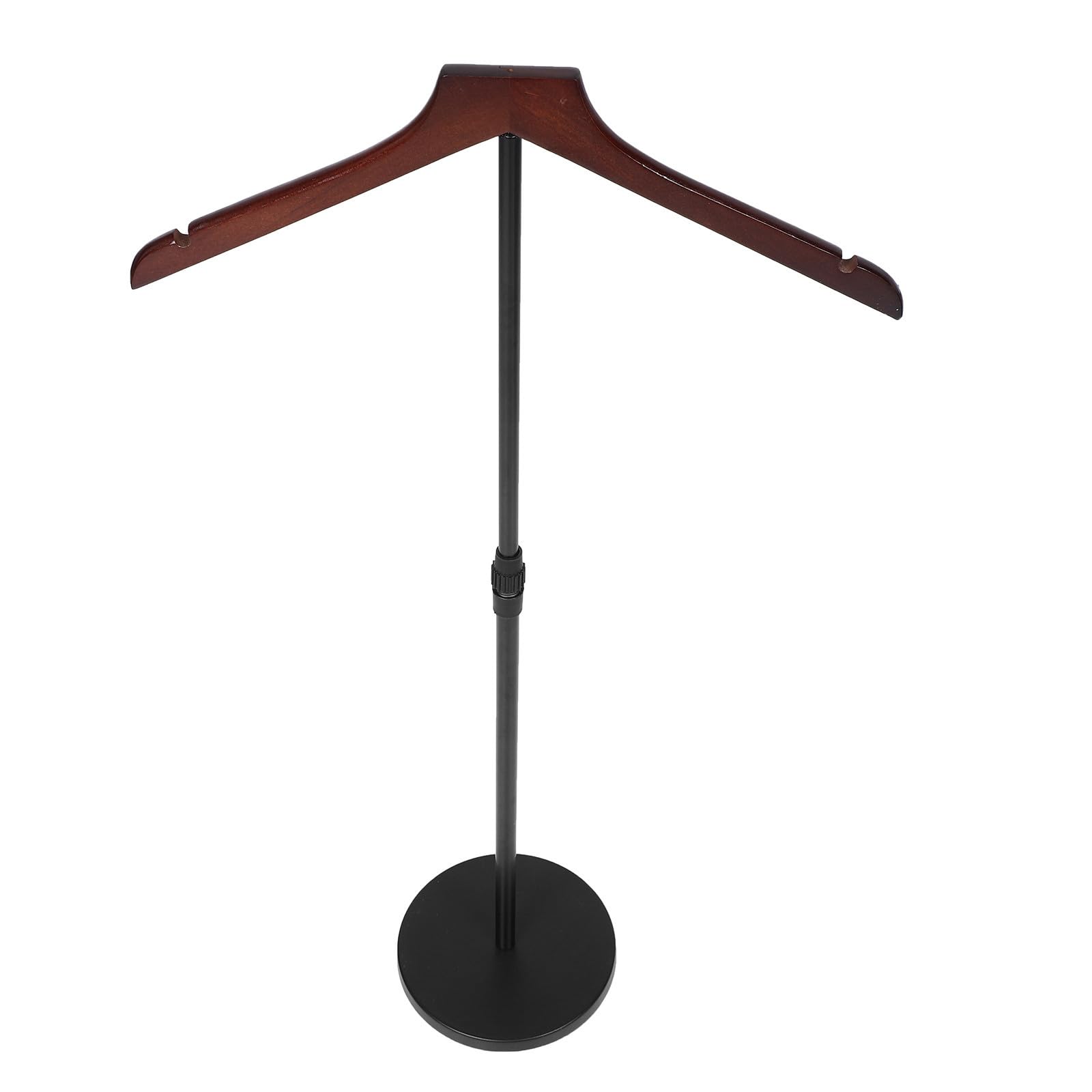 Portant à vêtements réglable 50-90cm avec cintre pliant en bois robuste et acier