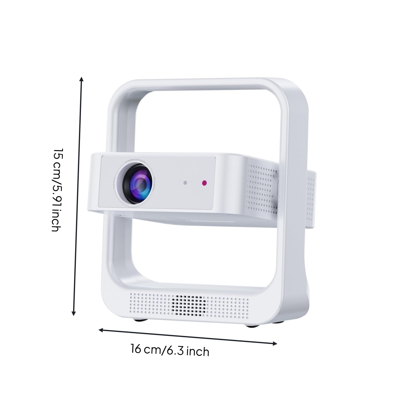 Proiettore Portatile Compatto Videoproiettore Girevole per Casa, 1080P, Versione Android 1080P