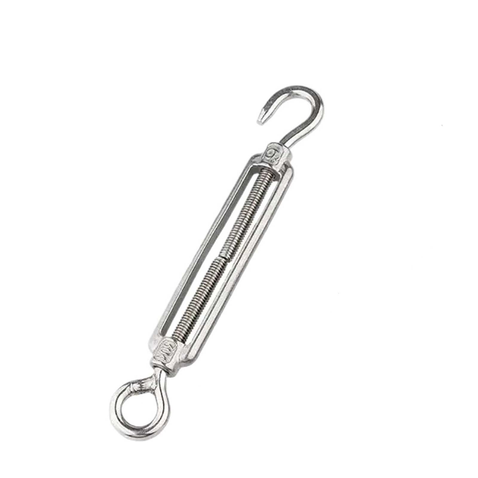 Tendeur de câble métallique à crochets et œillets, dispositif Tension en acier inoxydable 304, ligne, 8 pièces Pour Accessoires Chaîne(M8,Type 3)