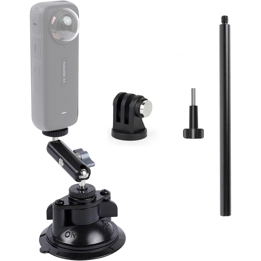 Sponsored Ad – Suction Cup Mount Compatible with Gopro Hero 13 12 11 10 9 8 7 Black DJI Action/Pockect Insta360 and Most Action Cameras