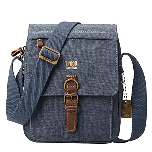 Troop Clásico Bandolera Mini Tela TRP0211 - Azul, Canvas Bag Smaller than A4 Cover