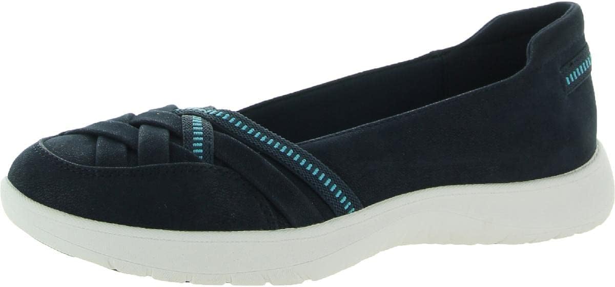 Clarks womens Adella Poppy Sneaker, Navy Textile, 8 US