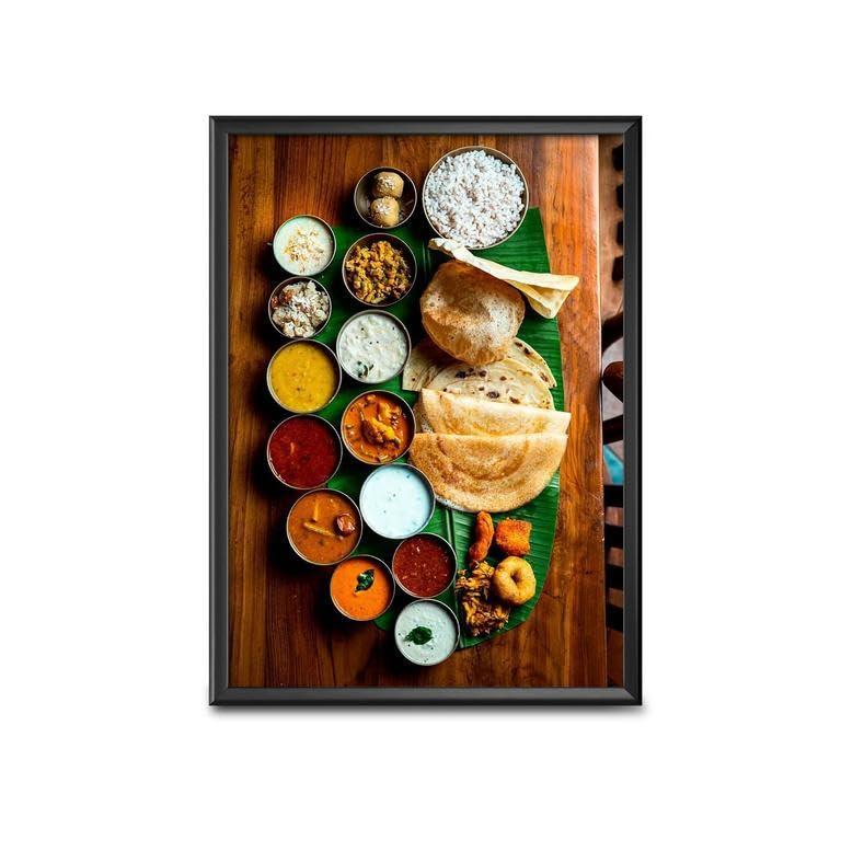 Framingo Home Decor Frames - South Indian Food Modern Picture Frame Paintings for Restaurants, Hotel, Café, Dining, Living Room Decoration (8inchx12inch,Framing with Leminated Poster),FRMNGFOOD255-image-14