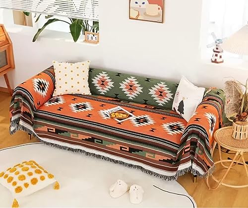 Image of Lqprom Aztec Southwestern Throw Blanket,Native American Cover 51 inchx63 inch