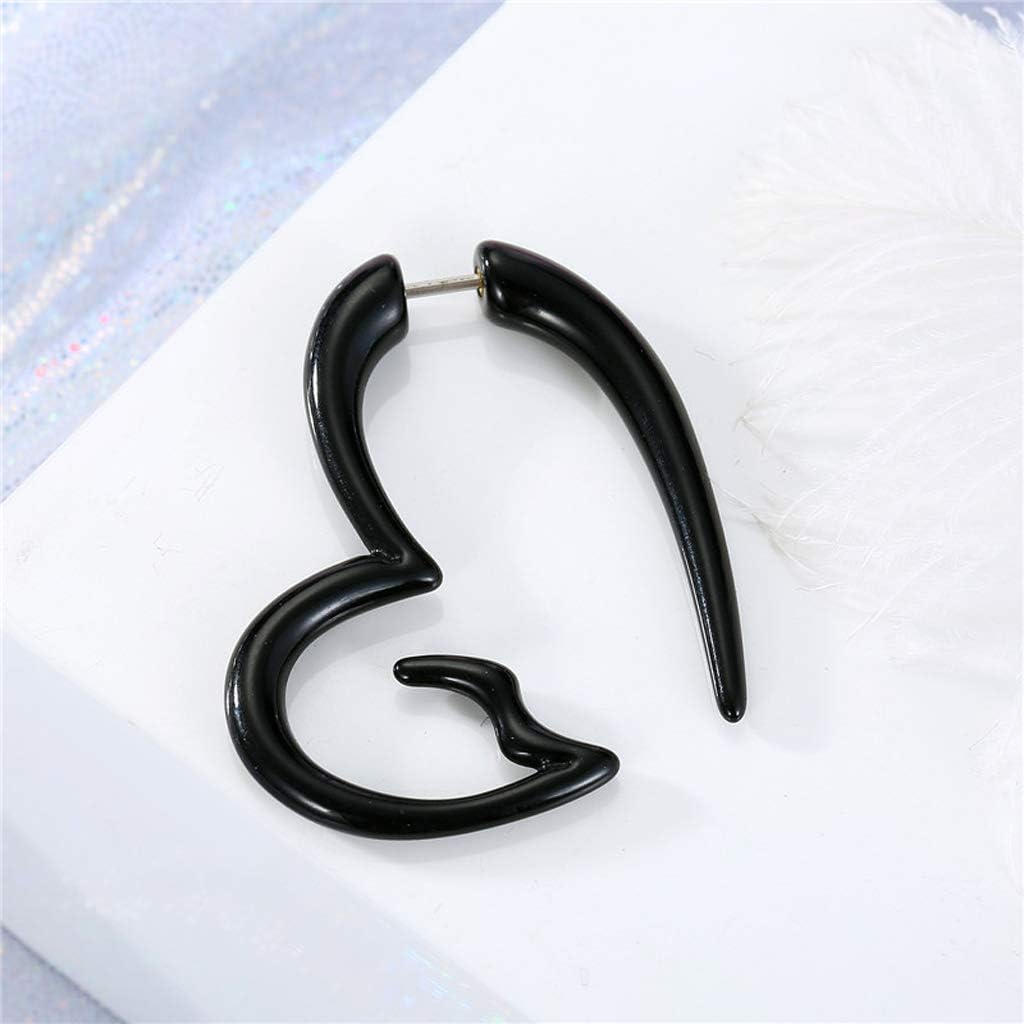 8 Pairs 16G Spiral Fake Gauges Acrylic Ear Tapers Fake Plugs Horn Stud Earrings