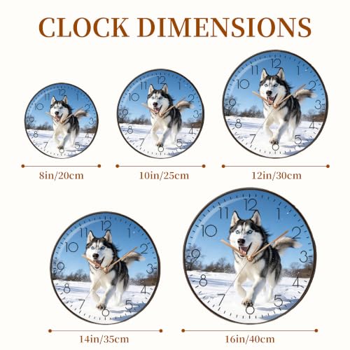 Custom Wall Clock, Personalized Round Clocks with Photo, Logo, Text - Image 3