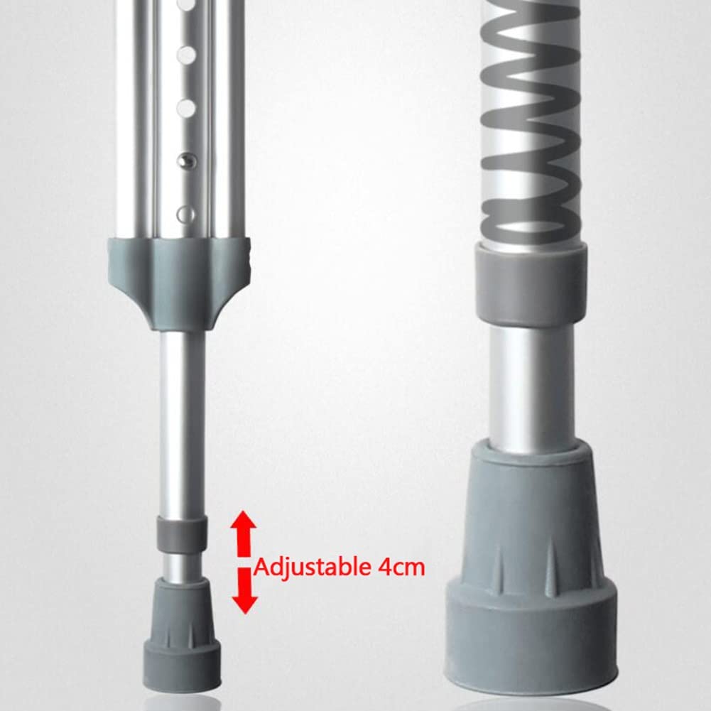Muletas de Aluminio para Axilas para Adultos (1 par), bastón Ajustable en Altura, muletas Plegables Antideslizantes livianas, ergonómicas, cómodas