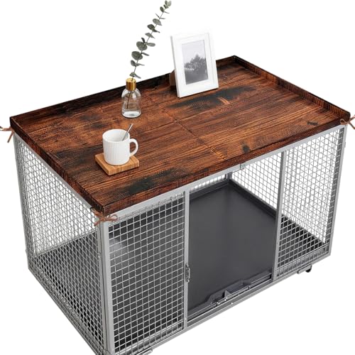 Dog Crate Topper Covers Plastic Foldable High Side Lip Dog Kennel Countertop Table Top(42 x 28)