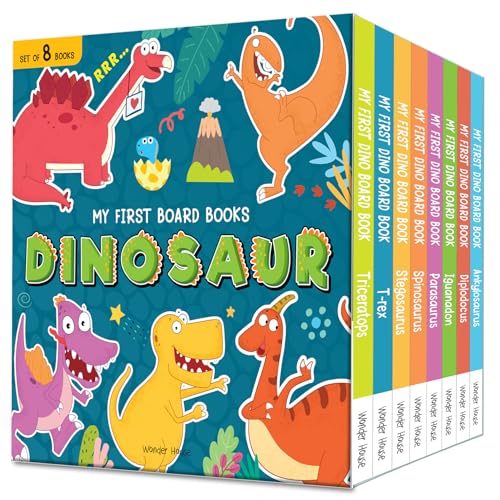 My First Dinosaur Board Books – Boxed Set of 8: T. rex, Tricerato...