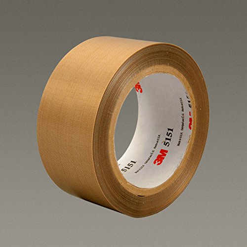 3M General Purpose PTFE Glass Cloth Tape 5151, Light Brown, 3/4 in x 36 yd, 5.3 mil