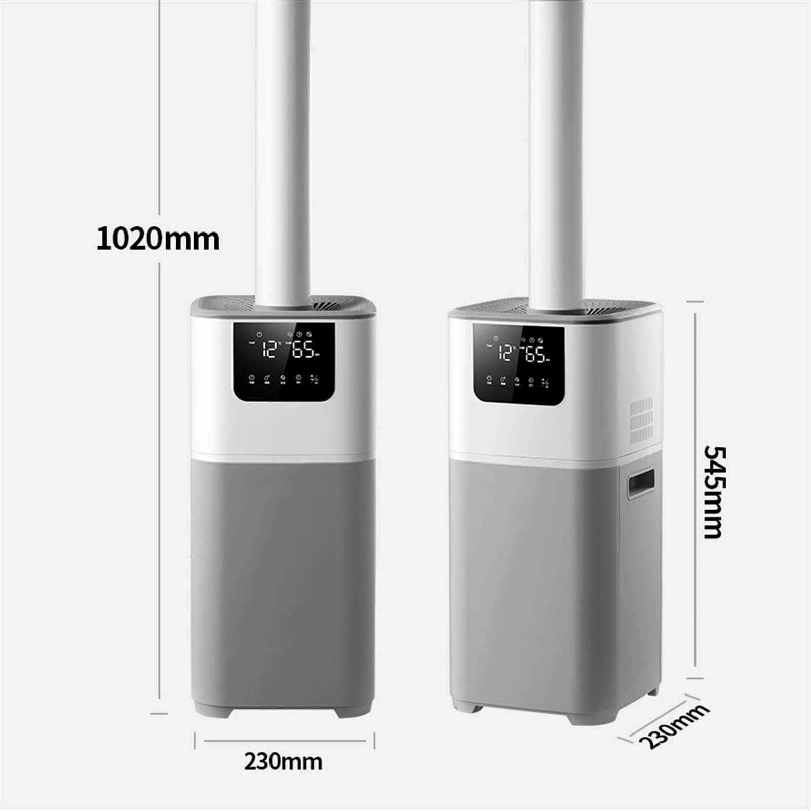 Humidificadores de Aire Humidificador de pie 16L Top de relleno de humidificador silencioso Humidificadores de tiempo con ruedas universales, humedad inteligente Humidificador y apagado automático sin