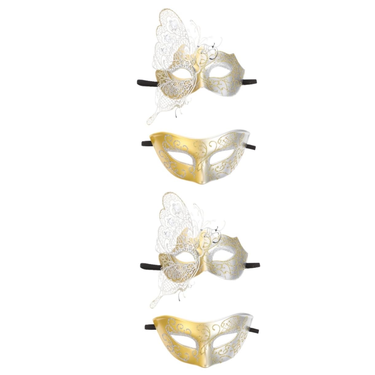 LIFKOME 4pezzi Maschere Decorative Metà Per Masquerade Per Halloween Per Cosplay