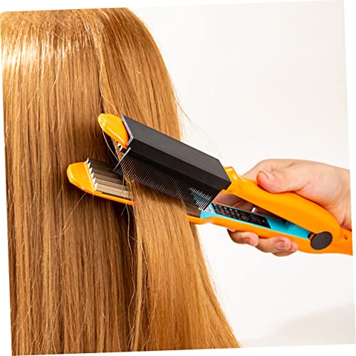 SaditY Peine alisador eléctrico portátil para cabello, 4 piezas, accesorio para plancha de pelo, peine con dientes finos de nailon miniatura 3