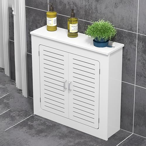 VSTQNXR Cubierta de Radiador Blanca Moderna, Estantería Dormitorio, Radiador Diseño Moderno, MDF Blanco Lacado Revestimiento, para Sala de Estar, Dormitorio, Pasillo(Creamy White,60 * 70 * 20cm)