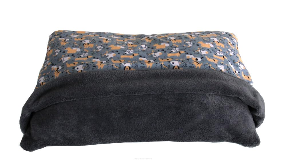 Arco Cuccia per gatti di design, cuccia per cani, con coperta 60 x 45 x 6 cm, lavabile in lavatrice, tessuto in fibra di silicone, colore grigio