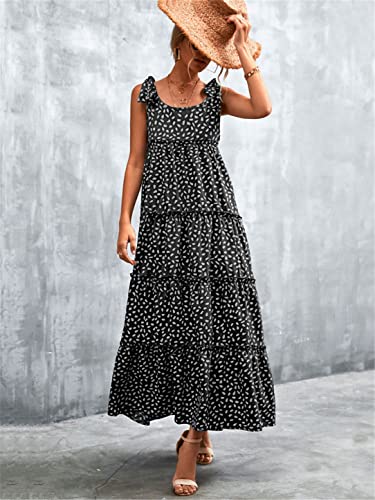 Robe longue d'été bohème à bretelles spaghetti légères - 7