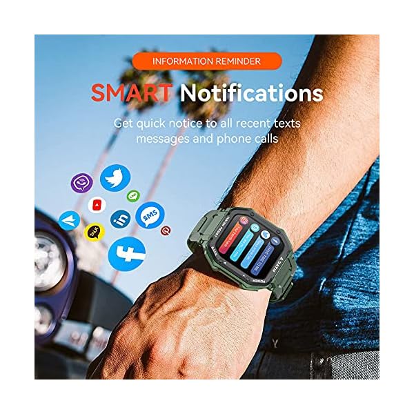 Smart Watches for Men Women, Activing Fitness Tracker with Heart Rate Blood Oxygen Monitoring 3ATM Waterproof 1.69 inch Full Touch Screen Smart Watch Compatible for iOS Android(Green)