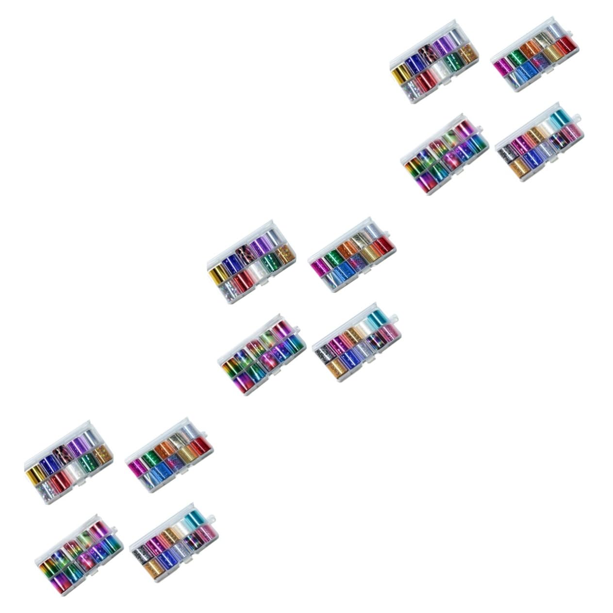 Ipetboom 12juegos Pegatinas De Uñas Patrón De Estrellado Accesorios De Manicura y Estilos Para Eventos y Uso Profesional