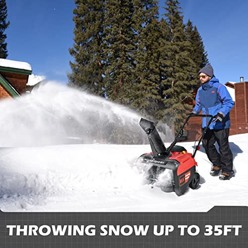 Image of PowerSmart Snow Blower Gas Powered 21-Inch, 212cc Engine Single-Stage Snowblower PS21