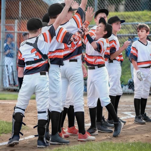 Image of XZQTIVE Baseball Socks and Belt Combo,Over the Knee Softball Socks and Belt,Knee High Football Socks for Kids Youth Adults