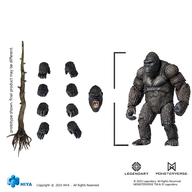 Hiyatoys HIYA Exquisite Basic Series None Scale 6 Inch Kong Skull Island Kong Action Figure, Grey, 6 inches - Image 2