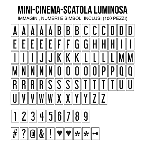 My Cinema Lightbox - Selezione colore di lettere