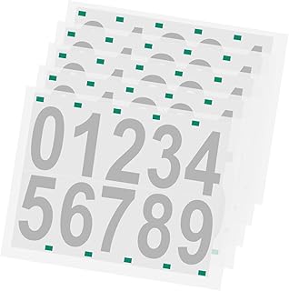 5 Sheets Trash Can Stickers Outdoor Garbage Bin Red Tags Impresora De Sticker Adhesive Numbers for Wheelie Bins Mailbox Numbers Sticker Mailbox Numbers Decals Reflective Numbers