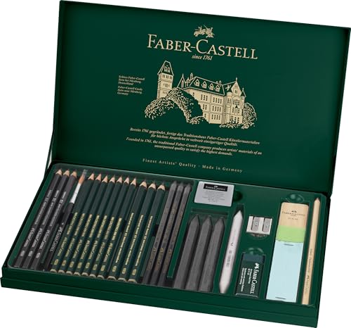 Faber-Castell 112974 - Estuche de Metal con 3 Lápices de Colores