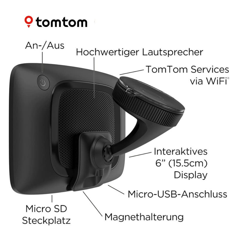 TomTom LKW Navigationsgerät GO Professional 620 (6 Zoll, Sonderziele und Routen für LKW, Stauvermeidung dank TomTom Traffic, Karten-Updates Europa, Updates über Wi-Fi, hochwertige Halterung)