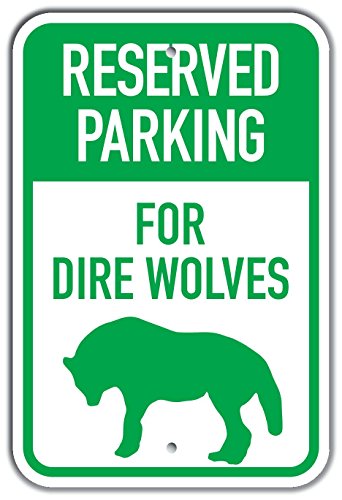 Silhouette Dire Wolf sur panneau aluminium déco pour personnaliser votre garage ou bureau