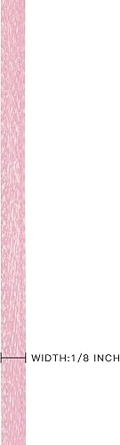 Miniatura 448 de Cinta de satén rosa polvoriento de doble cara de 1/4 pulgadas x 50 yardas, cintas de poliéster polvorientas para envolver regalos, cinta de tela