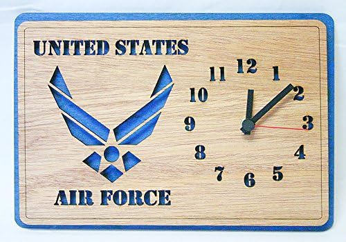 Custom Laser Accents Air Force Wings Wall Clock