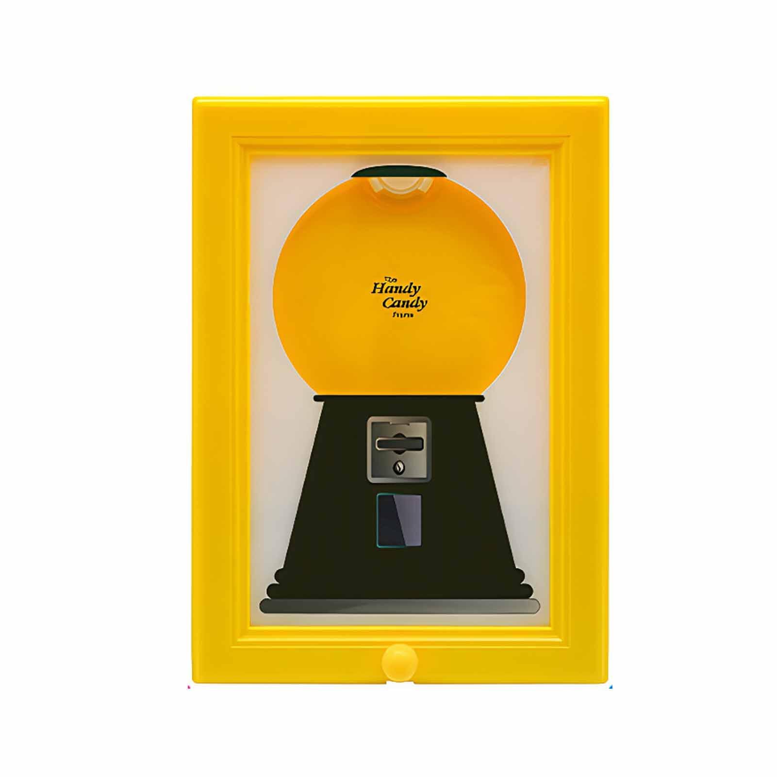 Alcxazs Yellow Candy Dispenser Machine Rotating Gumball Frame For Desktop Storage Solution Acrylic Household Desktop Storage Device,