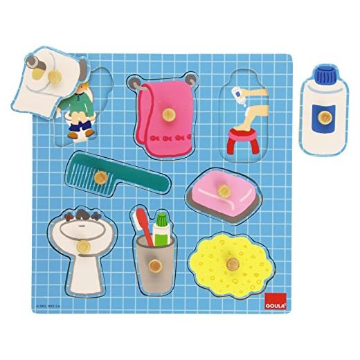 Goula- Puzle Baño - Encajable De Madera Para Niños A Partir De 2 Años