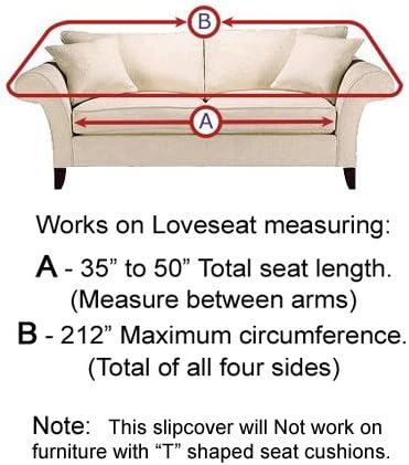 Miniatura 2 de Funda para muebles de chenilla Almond Loveseat 227