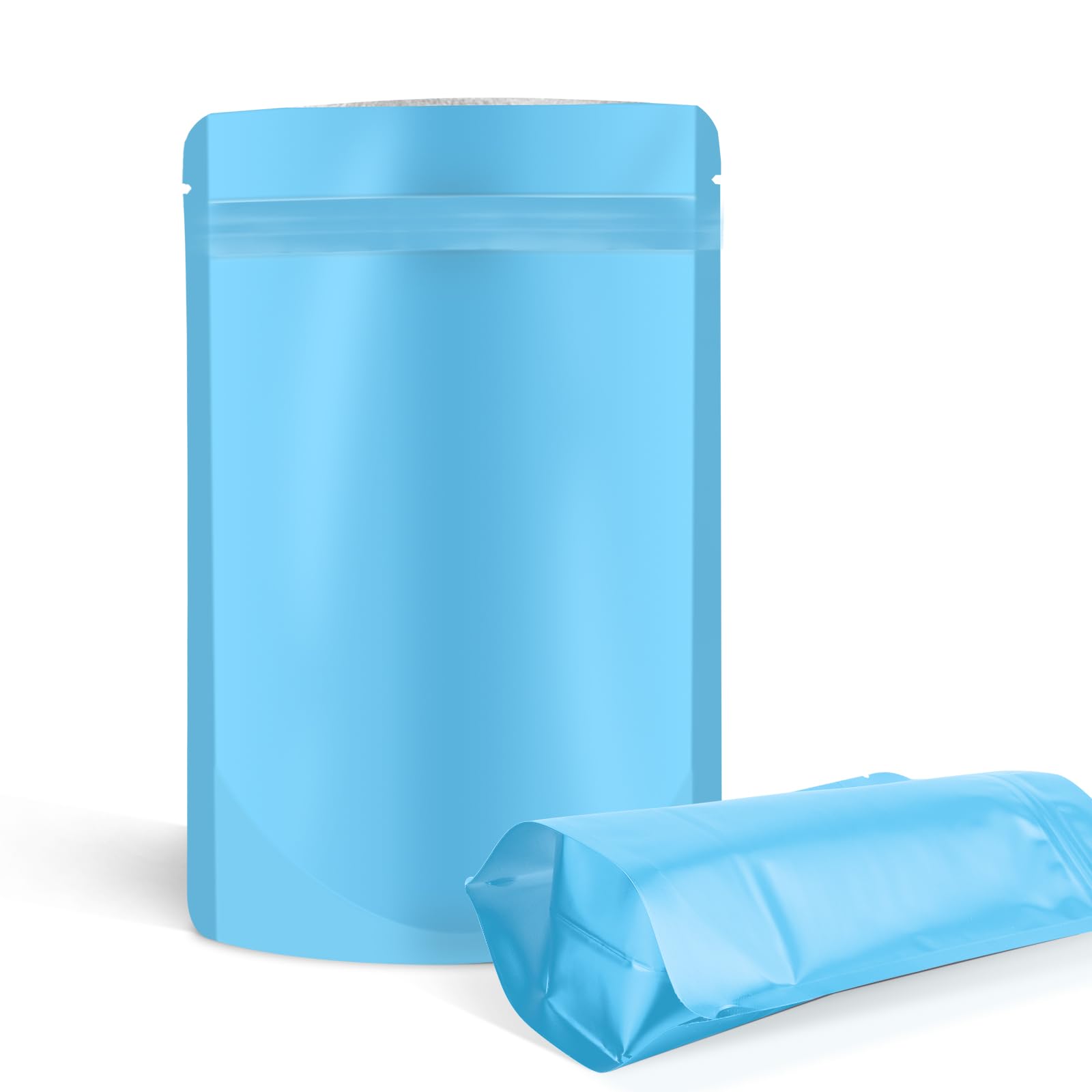ODDIER 4"x6" 120pcs Smell Proof Mylar Bags for Food Storage, Stand-up Resealable Mylar Bags Light Proof Food Storage Bags, Foil Pouch Stand-up Bags for Food Self Sealing Storage(Blue)