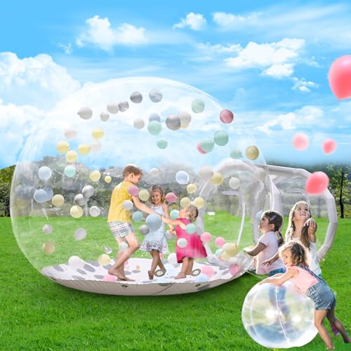 10FT Inflatable Bubble House Dome for Kids, Clear PVC...