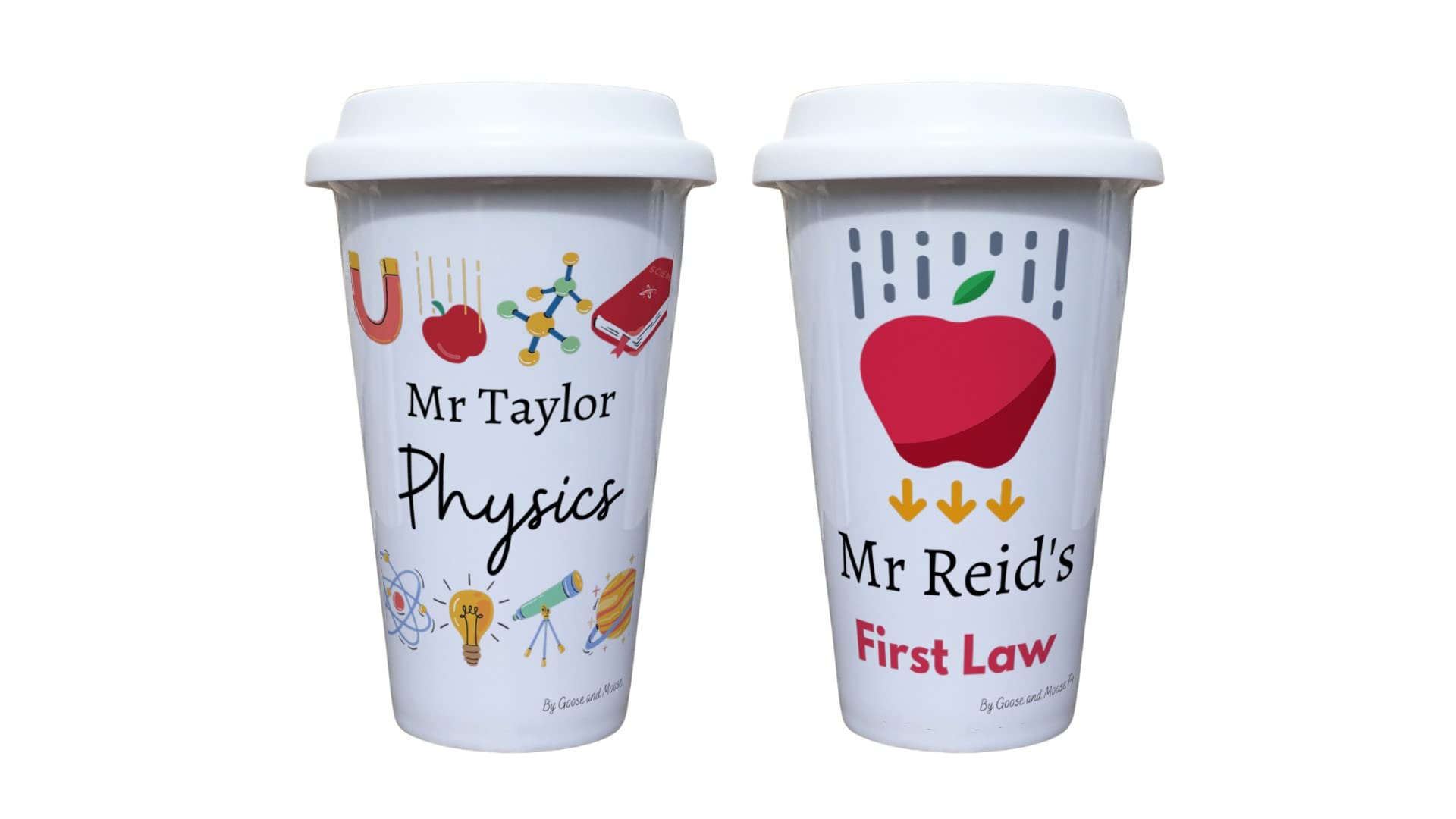 Physics Teacher Travel Mug Personalised - Gift for Science Lover - Personalised Scientist Student Thermal Ceramic Insulated Travel Mug (First Law)