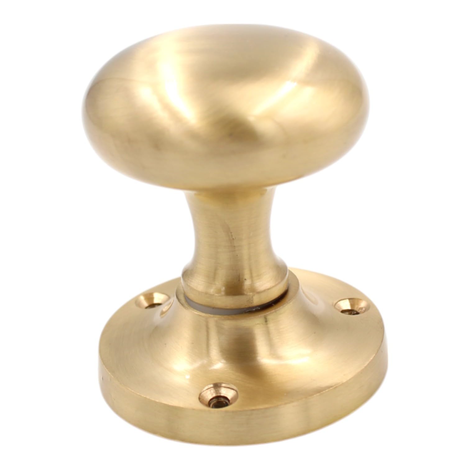 Euroart Chrome,Rose Mushroom Mortice Door Knob Set - Satin Brass & Antique Brass (Satin Brass)