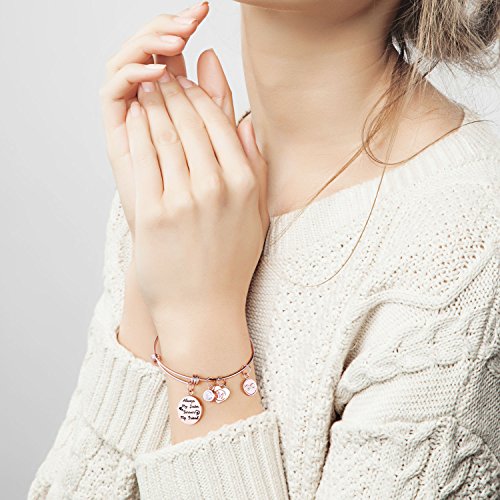 Sister Friend Expandable Charm Inspirational Bangle Bracelets Always My Sister Forever My Friend - Image 6