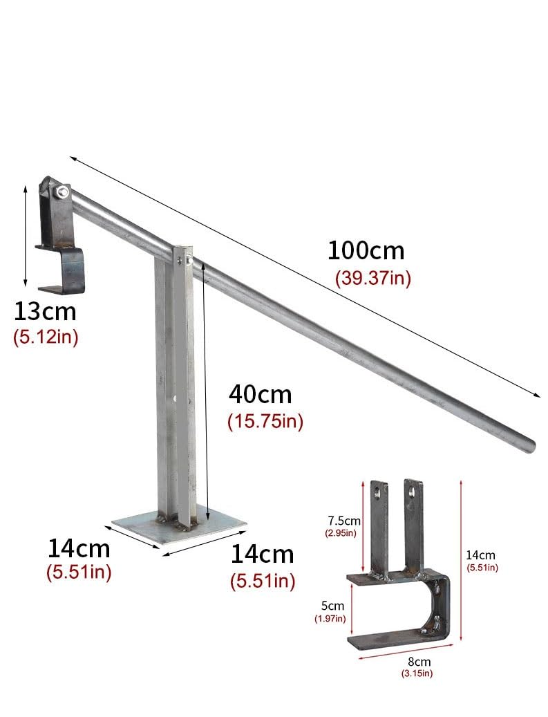 Extractor de postes de valla, herramienta de abrazadera en C para postes de madera y tubos de acero, extractor universal de tocones de árbol para extracción de raíces, elevador de extracción duradero