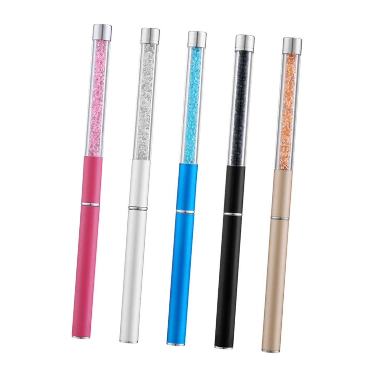 Healvian 15pezzi Pennelli Per Nail Art Con Manico Di Strass Strumenti Per Manicure Per Uso Professionale e Domestico Perfetti Per Amanti Del Nail Art e Principianti