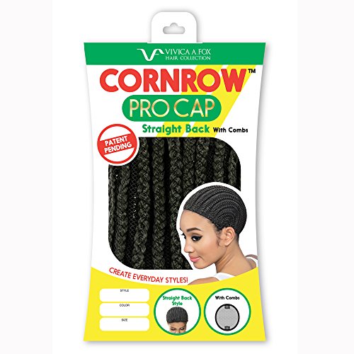 Vivica A Fox Hair Collection Cornrow Pro Cap Straight Back with Comb, Small, 0.2 Ounce