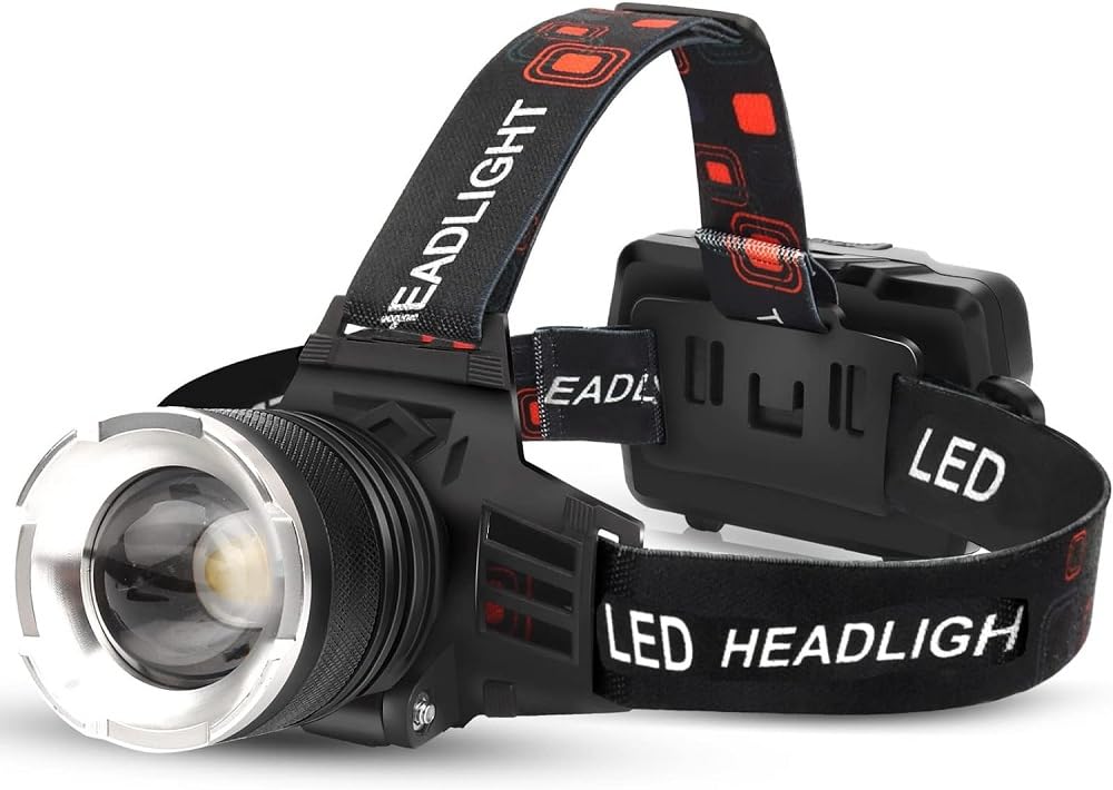 Twiclo Headlamp/USB Rechargeable Lumens Headlamp/Waterproof LED Headlamp Torch (Black Colour) (1 PC)-picture-28