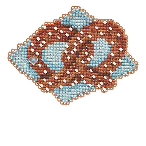 Image of Pretzel Beaded Counted Cross Stitch Ornament Kit Mill Hill 2019 Autumn Harvest MH181926