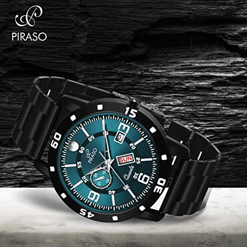 Image of PIRASO Analog Day and Date Working Display MESH Strap Watch for Men & Boys