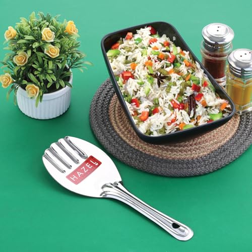 Image of HAZEL Stainless Steel Rice Panja Paddle Scooper Spatula Server Kitchen Utensils