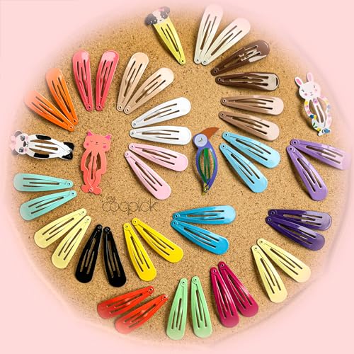 60 pinzas para cabello con diseño animal para niñas miniatura 6